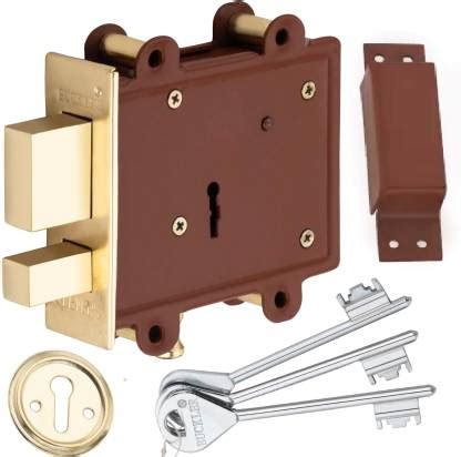 BUCKLER Iron Main Door Lock Set 100MM-8 Levers Double Turn,3 Keys ...
