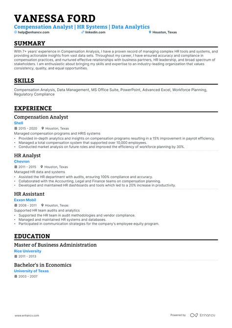10 Compensation Analyst Resume Examples, Templates & Guide for 2026