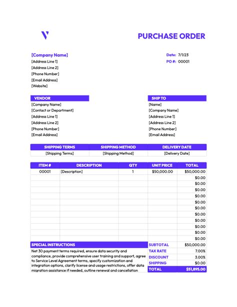 Image result for Purchase Order Sample