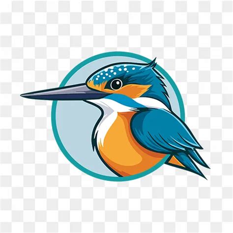 Free Kingfisher Bird Mascot Logo Transparent PNG
