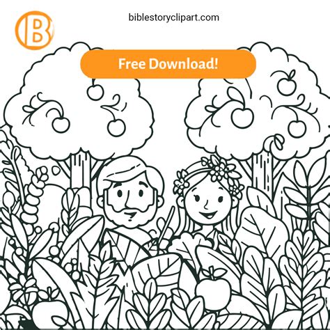 Coloring Adam And Eve Story For Kids Adam And Eve Coloring Pages