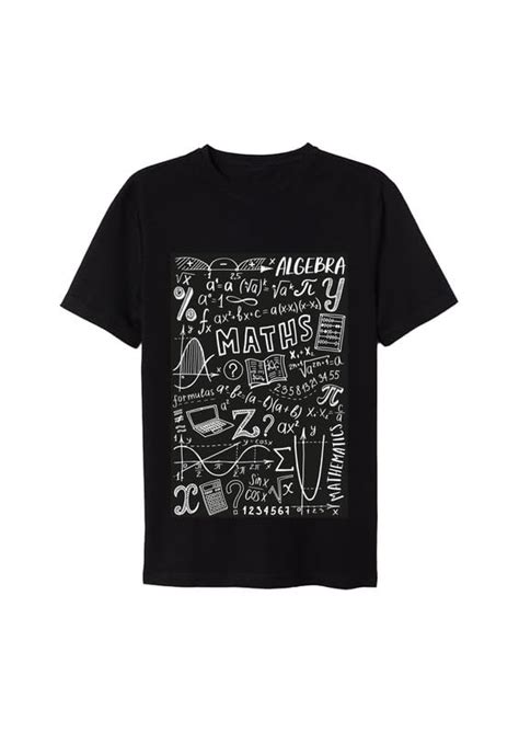 Buy DigiProw Math Formulas Black Tshirt with Maths at Amazon.in