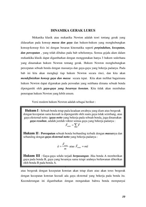 Materi Dinamika dan hukum newton untuk anak sekolah - DINAMIKA GERAK ...