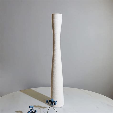 AETVRNI 20‘’ Tall White Floor Vase - Ceramic Flower Vase - Skinny Vase ...