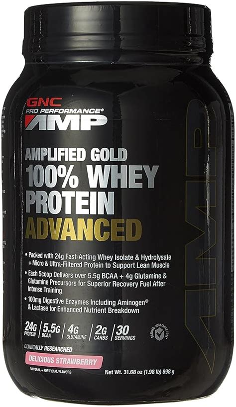Buy GNC AMP Amplified Gold 100% Whey Protein Advanced - 1.98 lbs, 0.89 ...