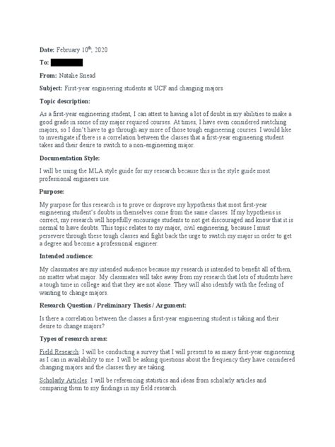 Research Proposal Memo | PDF | Cognition | Psychological Concepts