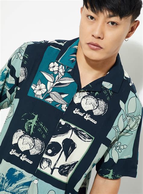 Buy URB_N Men Printed Regular Fit Resort Shirt Online at just Rs. 799.0 ...