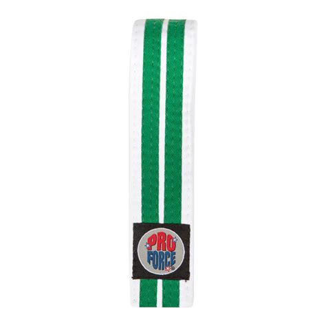 ProForce® 1.75'' Single Wrap 2 Stripe White Karate Belt