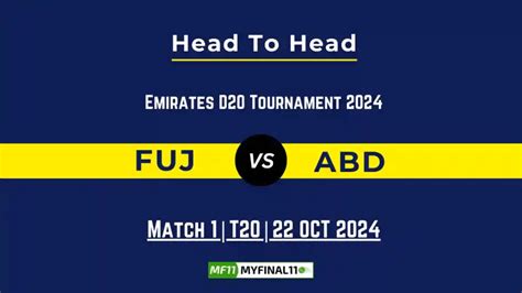 FUJ vs ABD Player Battle, Head to Head Team Stats, Team Record ...