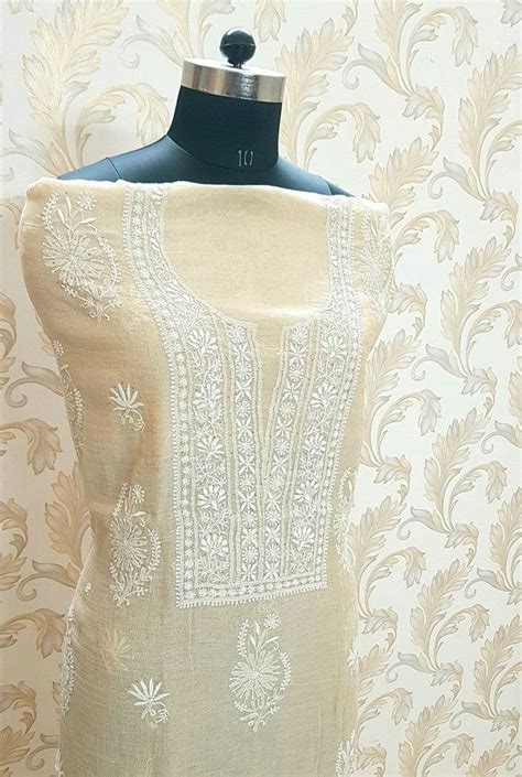 Chikankari Tissue Silk Suit ( Kurta & Dupatta )