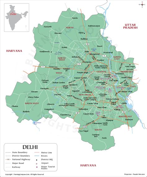 New Delhi India Map – Delhi Map – EWKHE