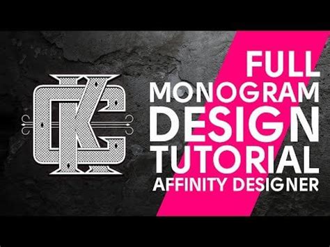 Affinity Designer Monogram logo Tutorial - Full and Free Affinity ...