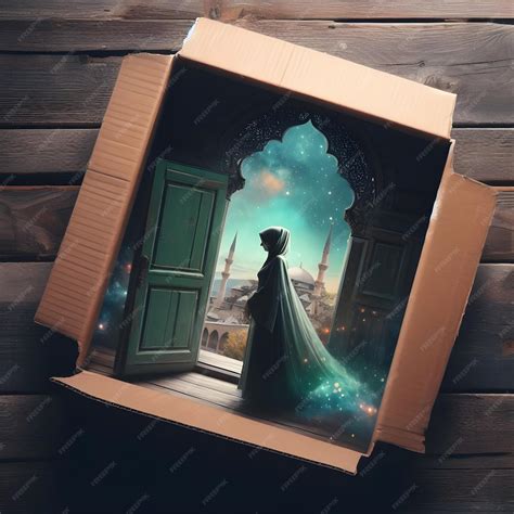 Premium AI Image | Climate Change Portal Sufi Muslim Woman and the ...