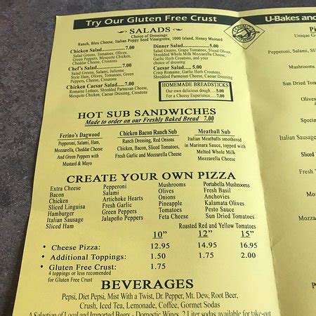 FERINO'S PIZZERIA, Port Hadlock - Menu, Prices & Restaurant Reviews ...