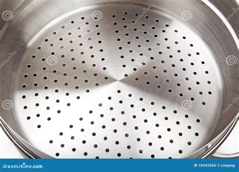 Stainless Steel Steamer Basket Stock Photo - Image of steam, close ...