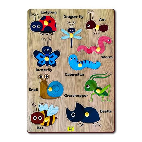 Insects Animals Pegboard 3+ Years – Mini Leaves