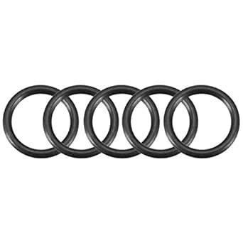 uxcell 5pcs Black Nitrile Butadiene Rubber NBR O-Ring 10mm Inner Dia 1 ...