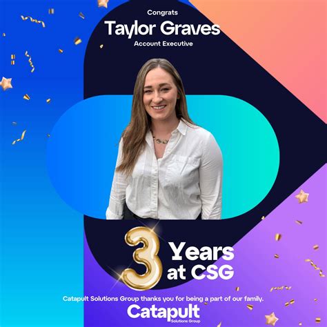 Congratulations to Taylor Graves on 3 years with Catapult Solutions ...