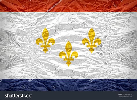 New Orleans Flag Pattern Overlay On Stock Illustration 404299474 ...