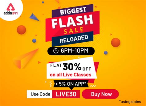 Biggest FLASH SALE Reloaded Flat 30% Off Live Courses+ 5% off on App*