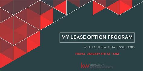 My Lease Option Program w/ Faith Real Estate Solutions, Keller Williams ...