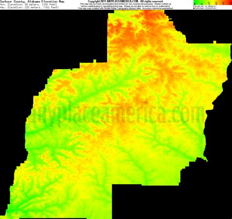 Free Barbour County, Alabama Topo Maps & Elevations