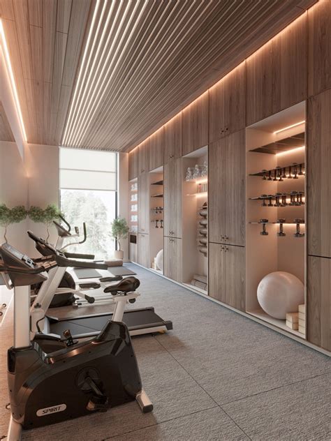 GYM IN THE MODERN HOUSE - ONEHOUSE ARCHITECTS | Gym room at home, Home ...
