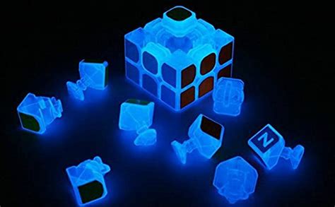 FunBlast Glow in Dark Magic Cube Puzzle Toy, 3x3x3 Sticker-Less Speed ...