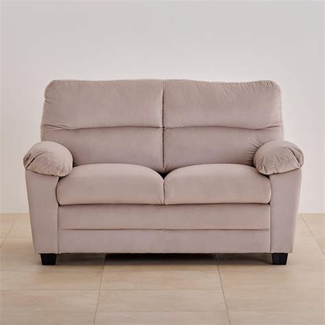 Buy Helios Mojo Velvet 2-Seater Sofa - Greige from Helios by Home ...