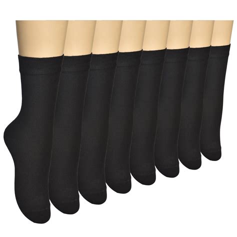ELYFER Soft Bamboo Socks Women Dress Socks Seamless Toe - Above Ankle