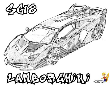 8 Printable Colouring Lamborghini | Cars coloring pages, Truck coloring ...