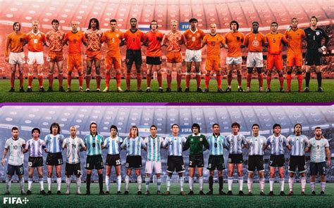 两队传奇众星云集！FIFA官推晒海报预热阿根廷vs荷兰-直播吧