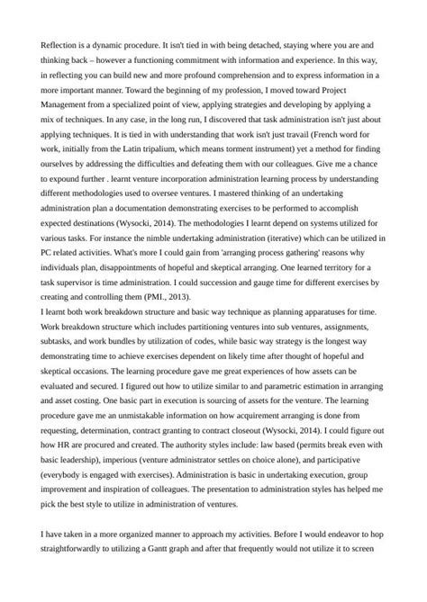 Image result for Project Reflection Sample