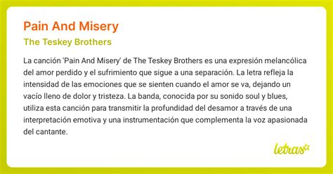 Significado de la canción PAIN AND MISERY (The Teskey Brothers ...