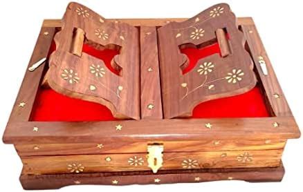 Estival Craft Wooden Rehal Box Sheesham Wood Books Stand Quran Box ...