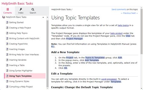 Web Help System Tutorial 的图像结果