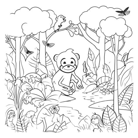 Free Coloring Pages Of Rainforest