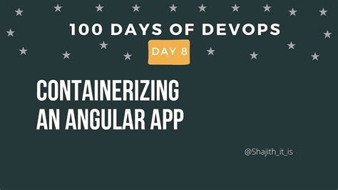 Containerizing an angular app