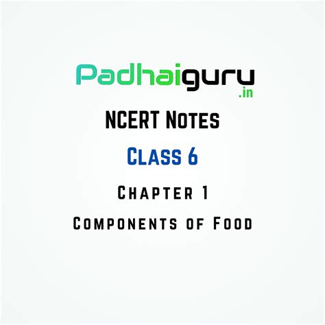 Image result for Components of Food Class 6 Textbook PDF
