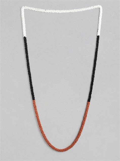 Black & White Beaded Chain – Richeera