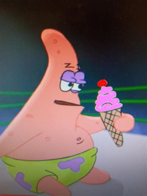 Patrick Star With Ice Cream Recolor by vssedragon on DeviantArt