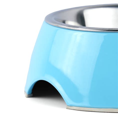 Buy Basil Double Melamine Bowl Dinner Set for Dogs and Cats (Blue ...