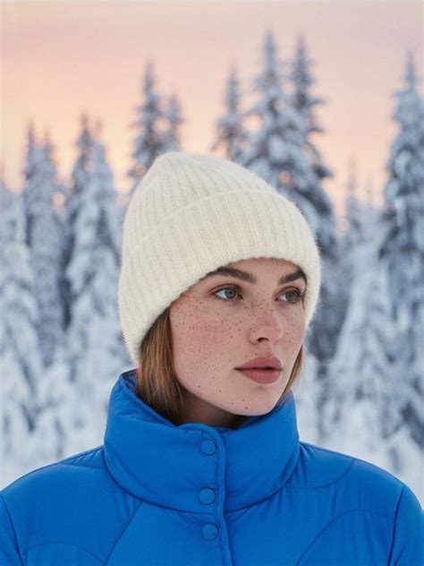 Czapka beanie premium z alpaki Kolor kremowy - SINSAY - 793FG-01X