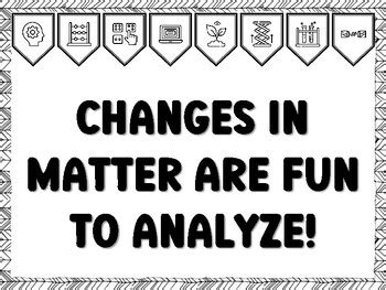 CHANGES IN MATTER ARE FUN TO ANALYZE! Grade 4 And 5 Science Bulletin ...