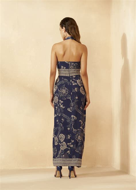 Printed Halter Neck Dress – ATSU