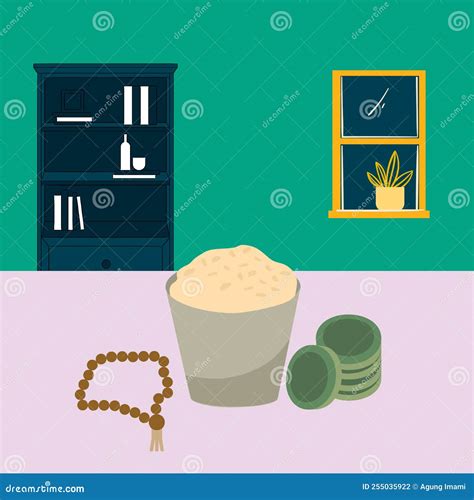 Simple Vector Illustration Drawing of Conceptual Image for Zakat or Islamic Economy. Islamic ...