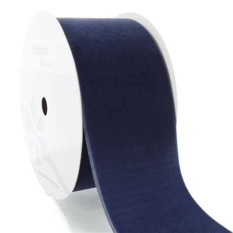 2" Velvet Ribbon (5yd & 25yd Spool Lengths), Size: 5 Yards, Color: Navy ...