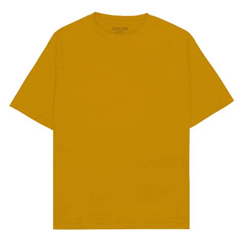Mustard Yellow Plain Oversized T-shirt – SLATE HASH