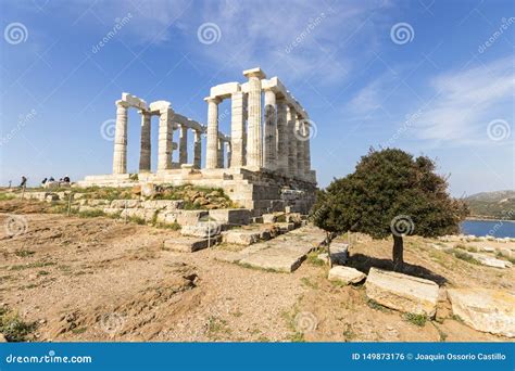 Temple of Poseidon, Greece stock photo. Image of mythology - 149873176