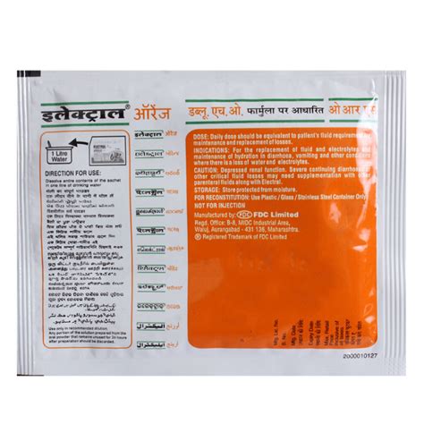 Electral Orange Flavour Sachet 21.8 gm Price, Uses, Side Effects ...